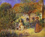 Pierre-Auguste Renoir Photo of painting Garden Scene in Britanny. oil